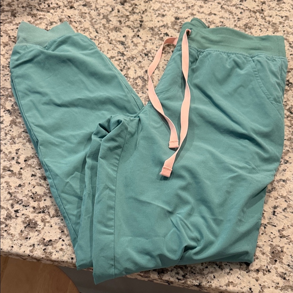 Figs Jogger Pants with Pink Drawstring